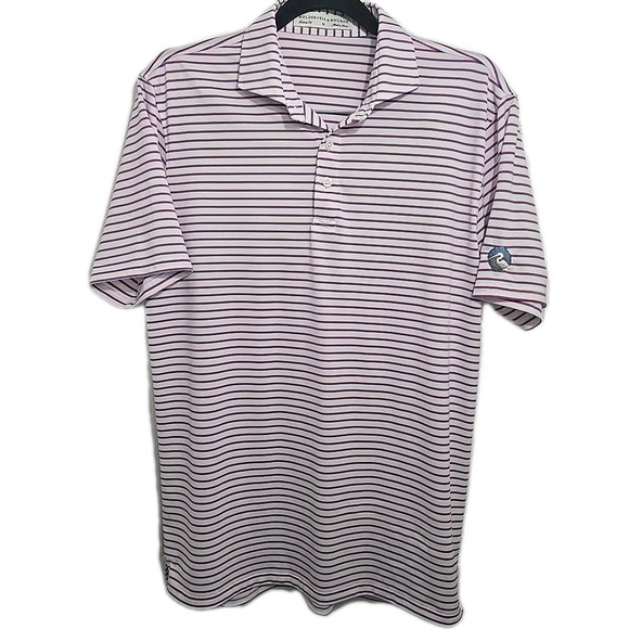 Holderness & Bourne Other - Holderness & Bourne Tailored Fit Size M Heron Logo Red Blue White Striped Polo